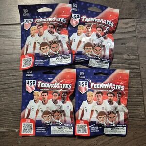 4 Pack TeenyMates USA Soccer Blind Bags USMNT Figures Series 1 Party Animal NEW